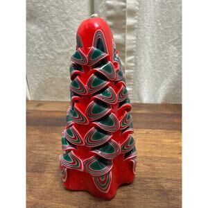 Jasco Holiday Fountain Fine Art Candle Vintage Made In Korea Christmas Decor